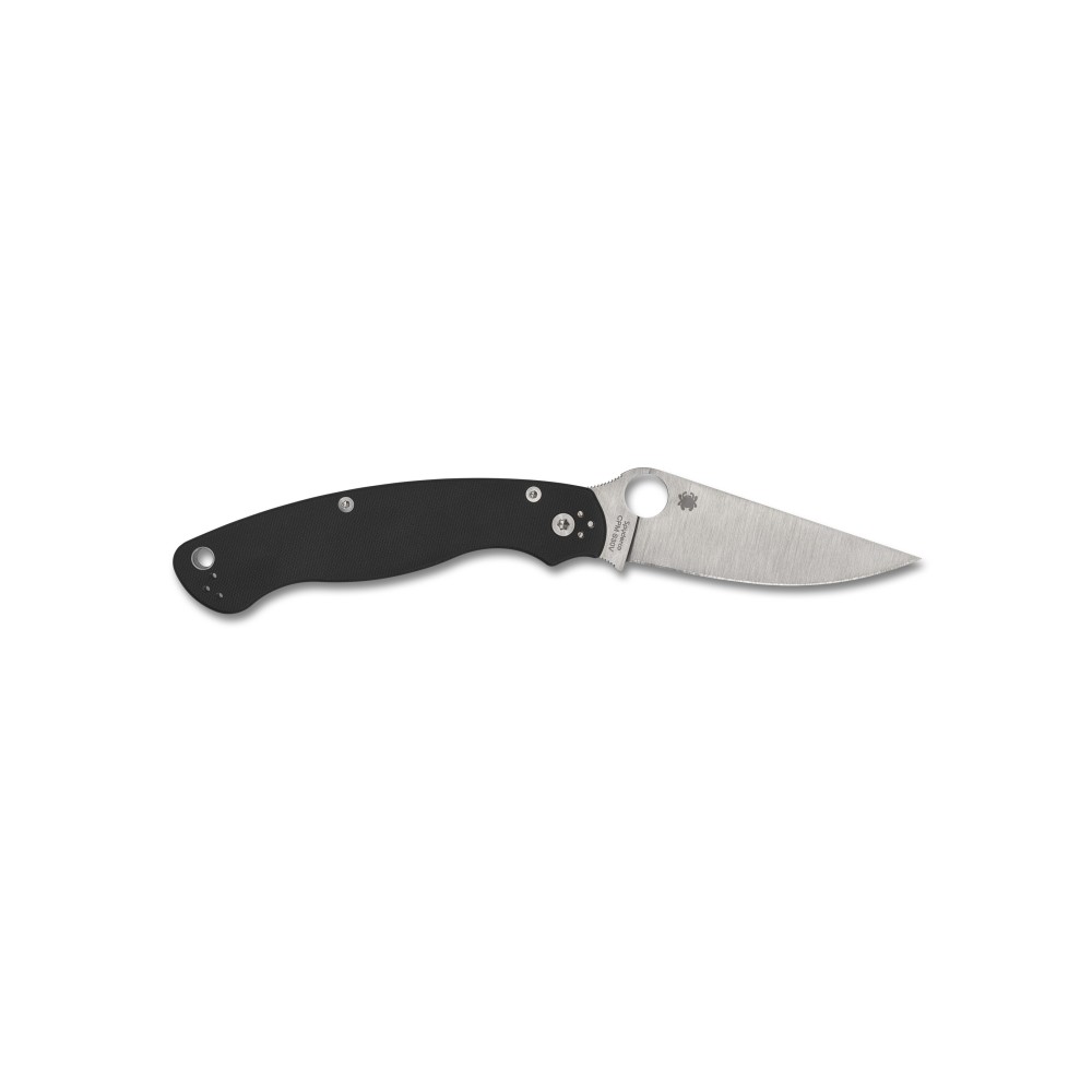 SPYDERCO MILITARY 2 4" BLK/SLV LEFT