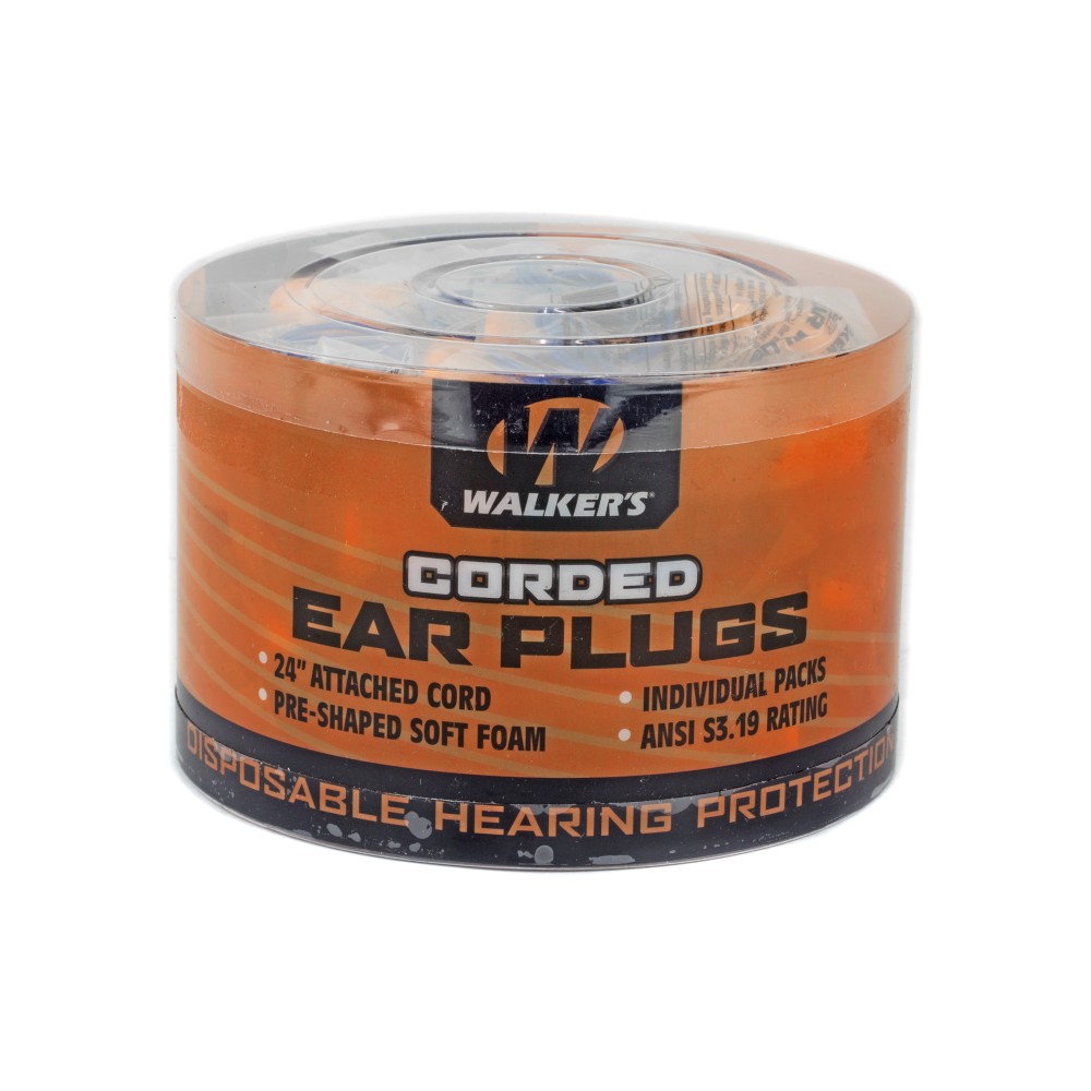 WALKER'S FOAM EAR CRDED PLUGS 50PK
