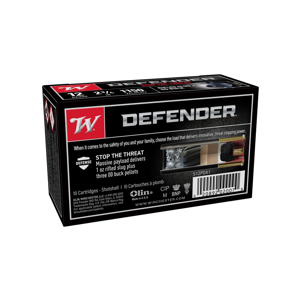 WIN DEFENDER 12GA 2.75" 3-00/1OZ 10/