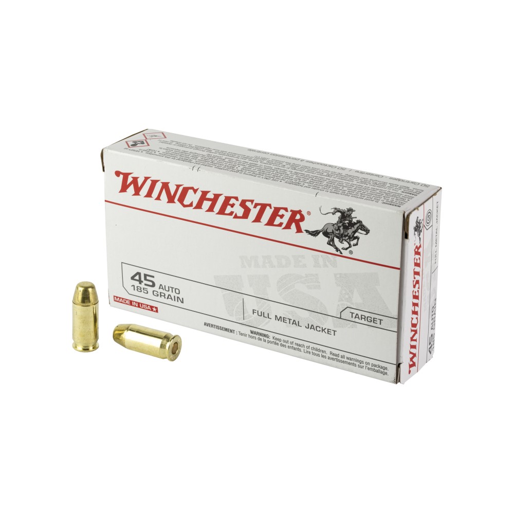 WIN USA TRGT 45AUTO 185GR FMJ 50/500