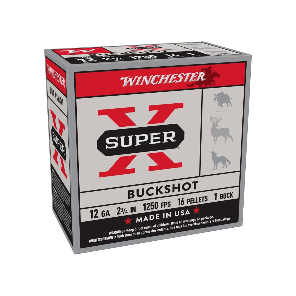 WIN SUPERX 12GA 2.75 BUCKSHOT 25/250
