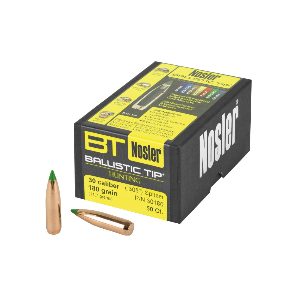 NOSLER 30 CAL 180GR 50CT