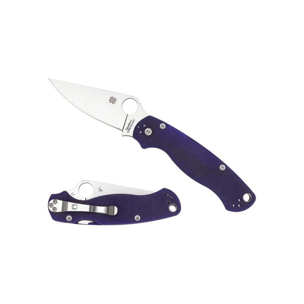 SPYDERCO PARAMILITARY2 BLUE G10 PLN